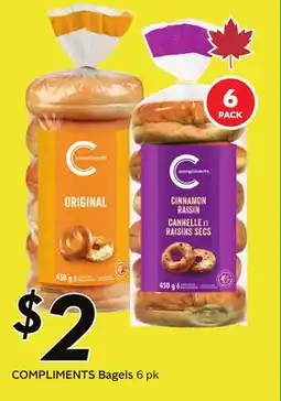 Sobeys COMPLIMENTS Bagels offer