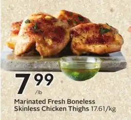 Sobeys Marinated Fresh Boneless Skinless Chicken Thighs offer