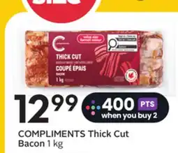 Sobeys COMPLIMENTS Thick Cut Bacon offer