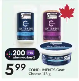 Sobeys COMPLIMENTS Goat Cheese offer