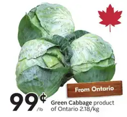Sobeys Green Cabbage offer