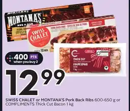 Sobeys SWISS CHALET or MONTANA'S Pork Back Ribs offer