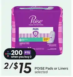 Sobeys Pads or Liners offer