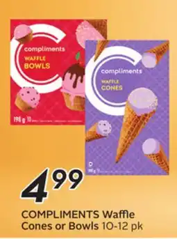 Sobeys COMPLIMENTS Waffle Cones or Bowls offer
