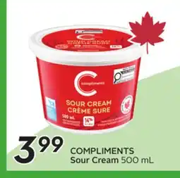 Sobeys COMPLIMENTS Sour Cream offer