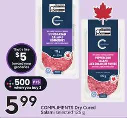 Sobeys COMPLIMENTS Dry Cured Salami offer