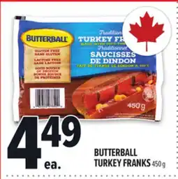 Metro BUTTERBALL TURKEY FRANKS offer