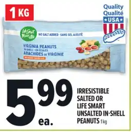 Metro IRRESISTIBLE SALTED OR LIFE SMART UNSALTED IN-SHELL PEANUTS offer