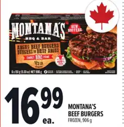 Metro MONTANA'S BEEF BURGERS offer