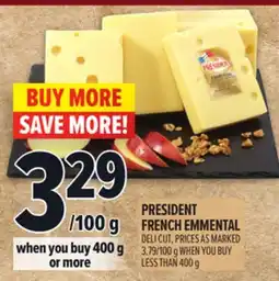 Metro PRESIDENT FRENCH EMMENTAL DELI CUT offer