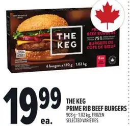 Metro THE KEG PRIME RIB BEEF BURGERS offer