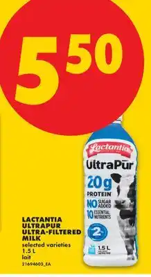 No Frills LACTANTIA ULTRAPUR ULTRA-FILTERED MILK offer
