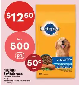 No Frills PEDIGREE VITALITY+ DRY DOG FOOD, 2 KG offer