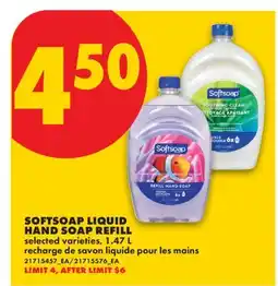 No Frills SOFTSOAP LIQUID HAND SOAP REFILL offer