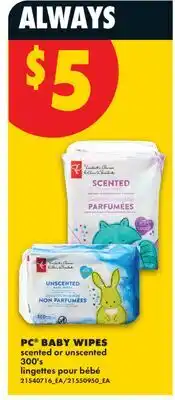 No Frills PC BABY WIPES, 300'S offer