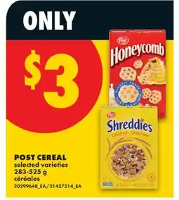 No Frills POST CEREAL offer