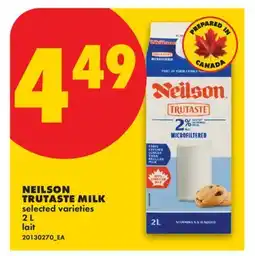 No Frills NEILSON TRUTASTE MILK offer