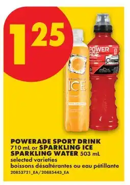 No Frills POWERADE SPORT DRINK, 710 ML OR SPARKLING ICE SPARKLING WATER, 503 ML offer