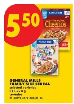 No Frills GENERAL MILLS FAMILY SIZE CEREAL offer