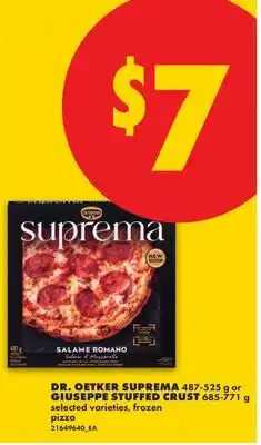 No Frills DR. OETKER SUPREMA, 487-525 G OR GIUSEPPE STUFFED CRUST, 685-771 G offer