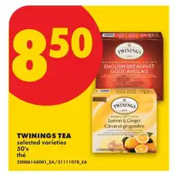 No Frills TWININGS TEA, 50'S offer