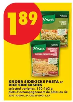 No Frills KNORR SIDEKICKS PASTA OR RICE SIDE DISHES offer