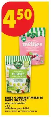 No Frills BABY GOURMET MELTIES BABY SNACKS offer
