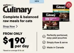 Petvalu performatrin Culinary offer
