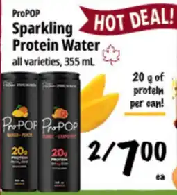 Farm Boy ProPOP Sparkling Protein Water offer