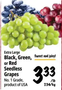 Farm Boy Black, Green, or Red Seedless Grapes offer