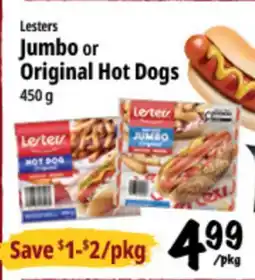 Farm Boy Lesters Jumbo or Original Hot Dogs offer