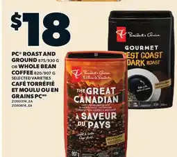 Valu-mart CAFÉ TORRÉFIÉ ET MOULU, 875/930 G OU EN GRAINS PC, 820/907 G offer