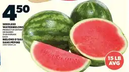 Valu-mart MELONS D'EAU SANS PÉPINS, 15 LB offer