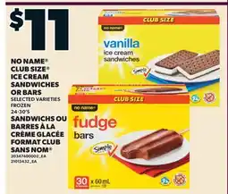 Valu-mart SANDWICHES OU BARRES À LA CRÈME GLACÉE FORMAT CLUB SANS NOM , 24-30'S offer