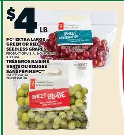 Valu-mart TRÈS GROS RAISINS VERTS OU ROUGES SANS PÉPINS PC offer