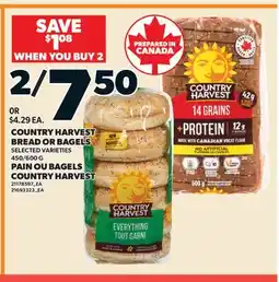 Valu-mart PAIN OU BAGELS COUNTRY HARVEST, 450/600 G offer
