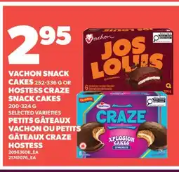 Valu-mart PETITS GÂTEAUX VACHON, 252-336 OU PETITS GÂTEAUX CRAZE HOSTESS offer