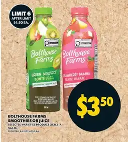 Valu-mart BOLTHOUSE FARMS SMOOTHIES OR JUICE offer