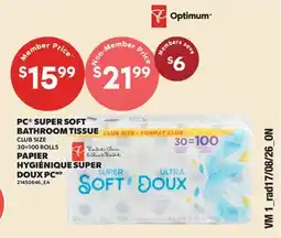 Valu-mart PAPIER HYGIÉNIQUE SUPER DOUX PCMD, 30-100 ROLLS offer