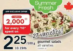 Fortinos GOURMET SALADS offer