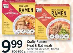 Fortinos CRAFTY RAMEN HEAT & EAT MEALS offer