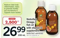 Fortinos NUTRASEA OMEGA-3 FISH OIL WITH VITAMIN D SUPPLEMENT offer