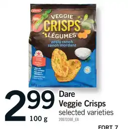 Fortinos DARE VEGGIE CRISPS offer