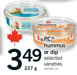 Fortinos PC HUMMUS OR DIP offer