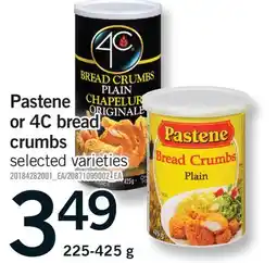 Fortinos PASTENE OR 4C BREAD CRUMBS offer