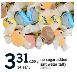 Fortinos NO SUGAR ADDED SALT WATER TAFFY offer