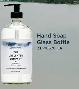 Fortinos THE UNSCENTED COMPANY HAND SOAP GLASS BOTTLE offer