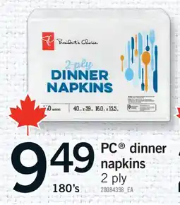 Fortinos PC DINNER NAPKINS, 180'S offer