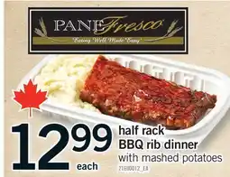 Fortinos HALF RACK BBQ RIB DINNER offer
