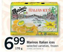 Fortinos MARINOS ITALIAN ICES offer